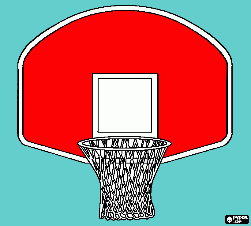 Canasta de baloncesto para colorear