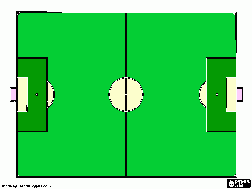 cancha de futbol para colorear