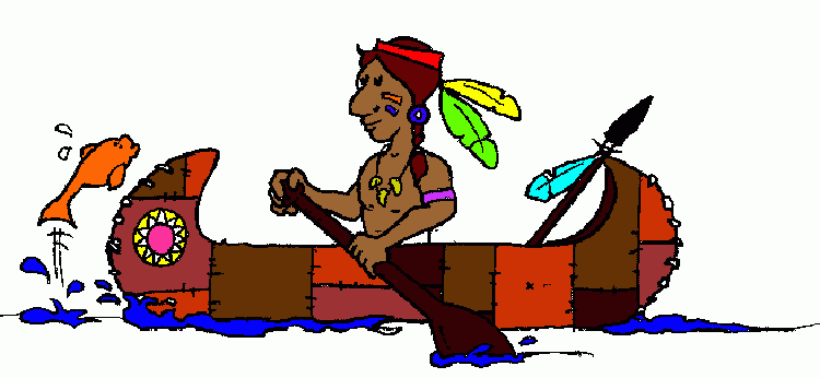 canoa para colorear