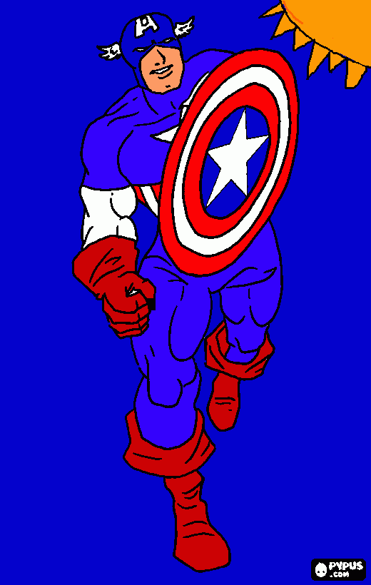 capitan  america para colorear