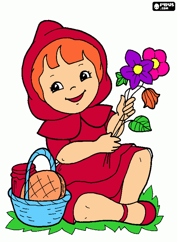 capurosita roja para colorear