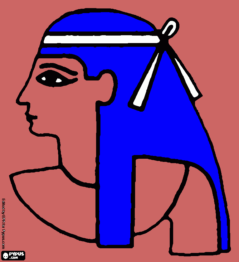 cara de ciudadano antiguo egipto para colorear