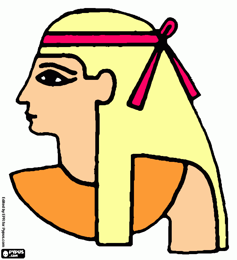 cara de ciudadano de egipto para colorear