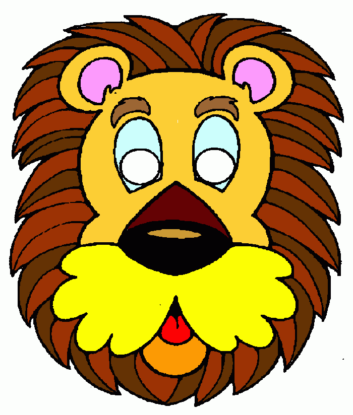 cara de leon para colorear, cara de leon para imprimir