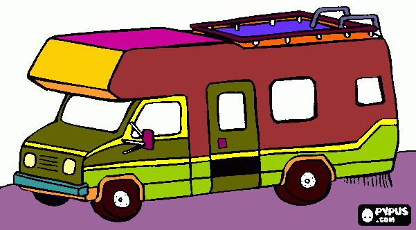 caravana para colorear