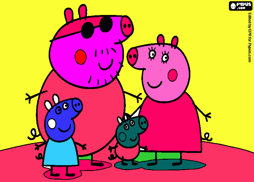Carlos Fabra y Pepa Pig para colorear