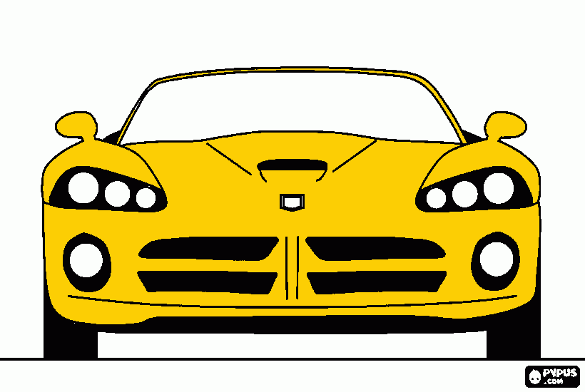 carro bugatti dorado. para colorear