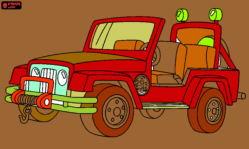 carro diego para colorear