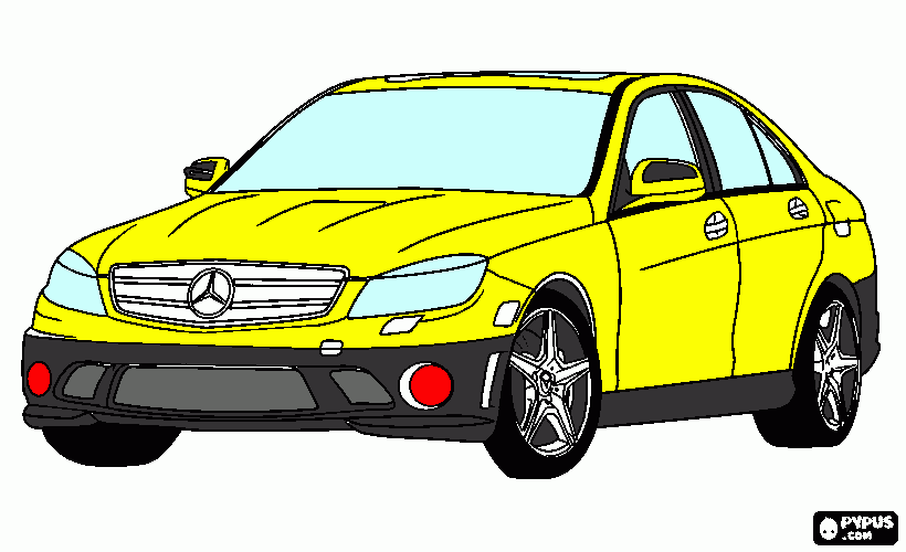 carro moderno para colorear