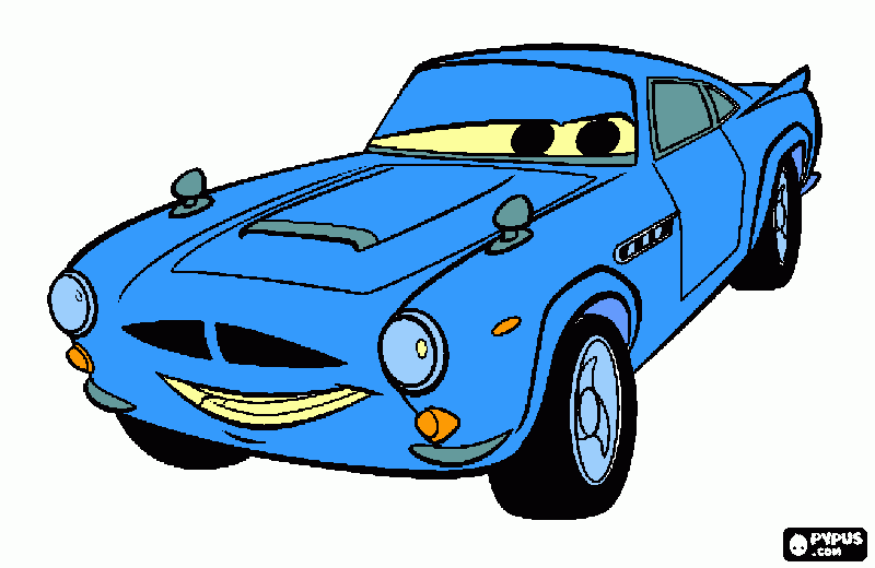 cars finn para colorear