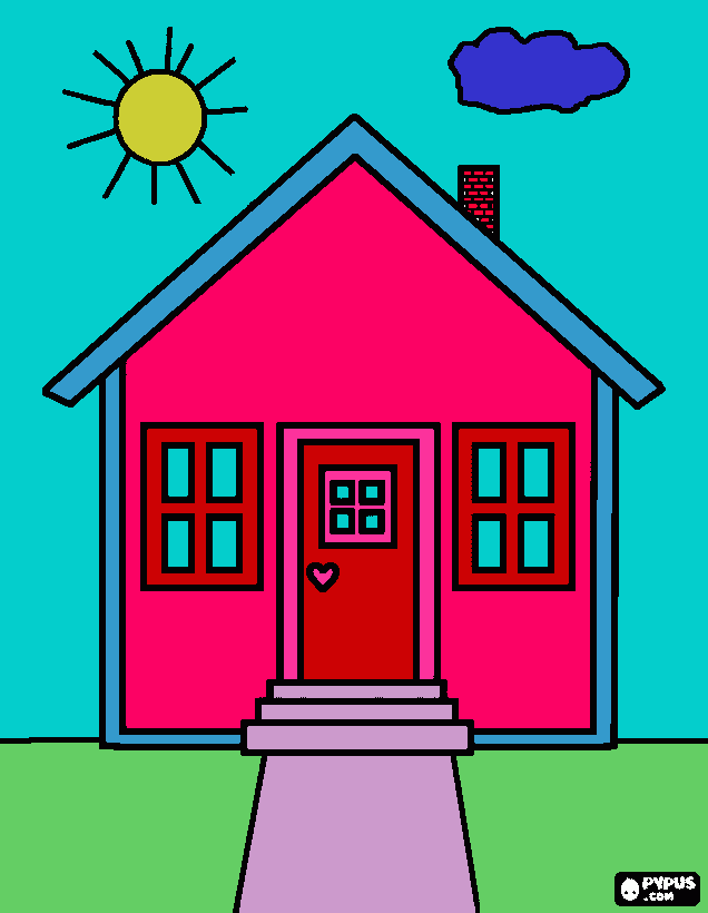 casa de paty para colorear