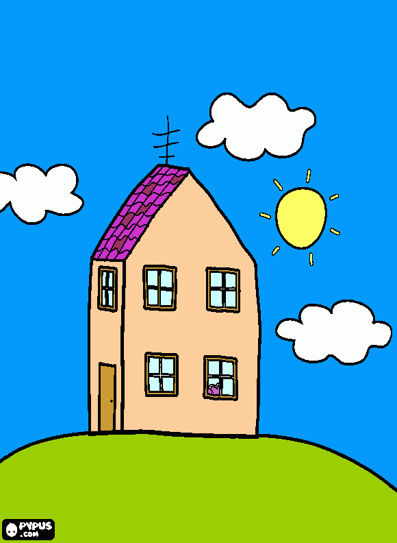 casa de violetta para colorear