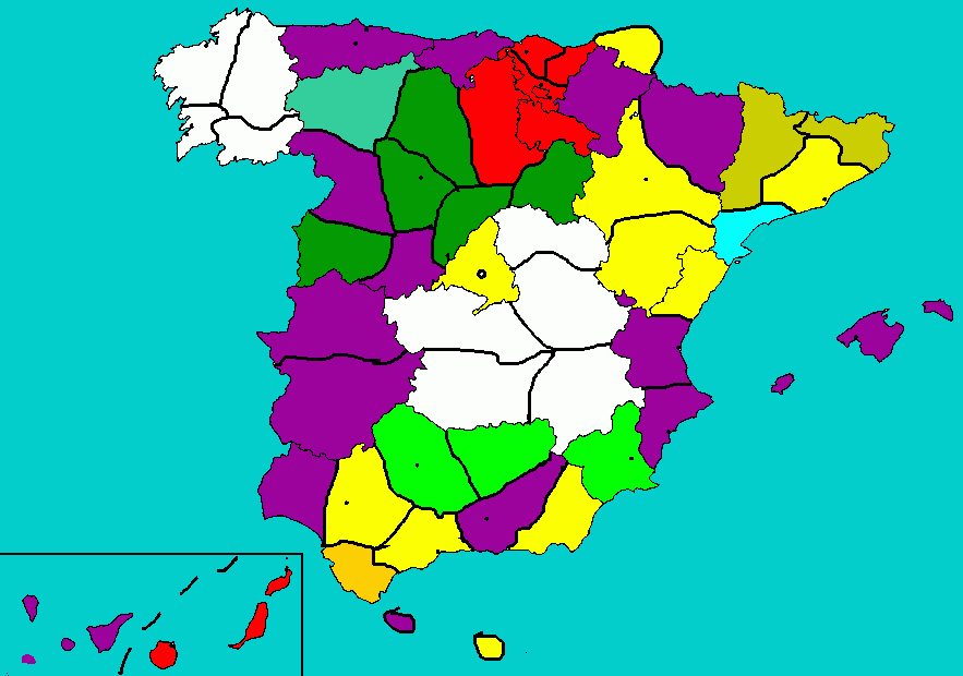 Casi terminado mapa para colorear