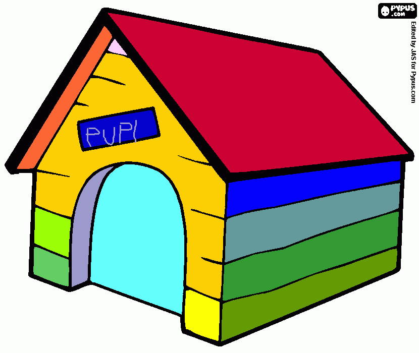 casita de pupi para colorear