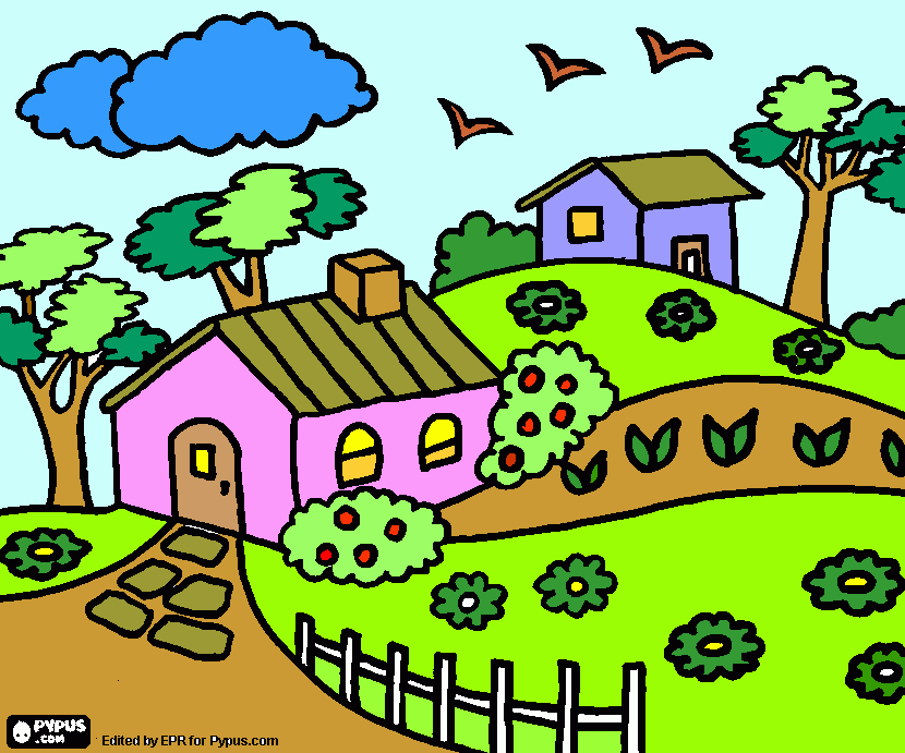 Casitas 1 para colorear