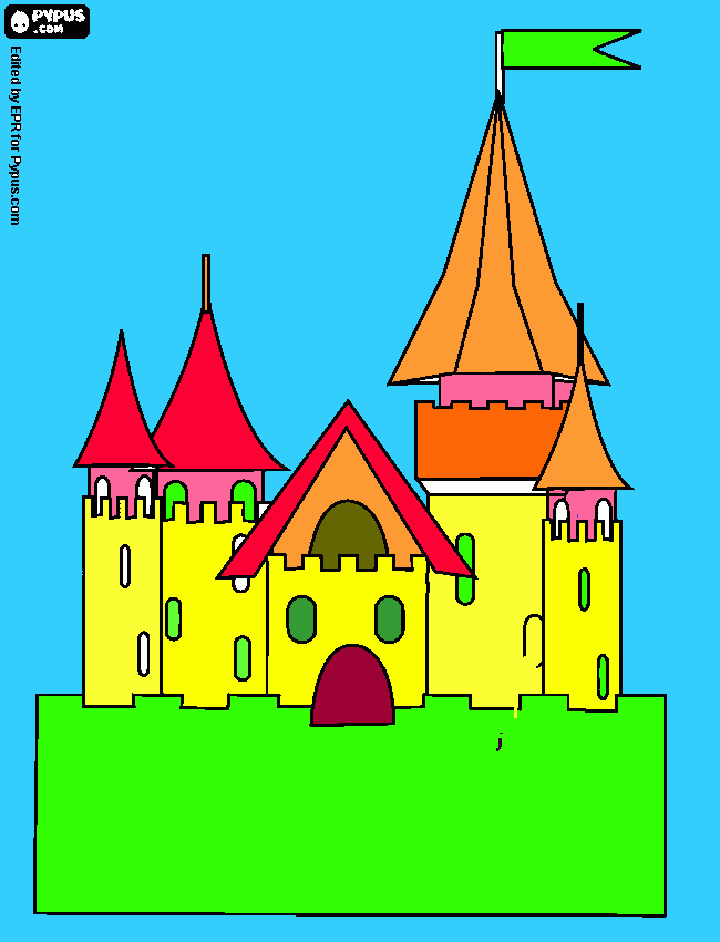 castillo de mi hijo para colorear