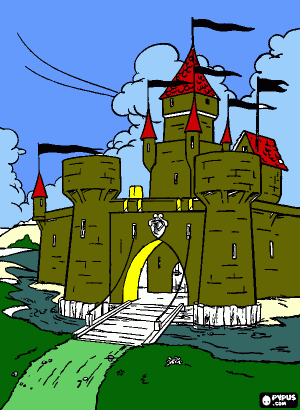 castillo del terror de david para colorear