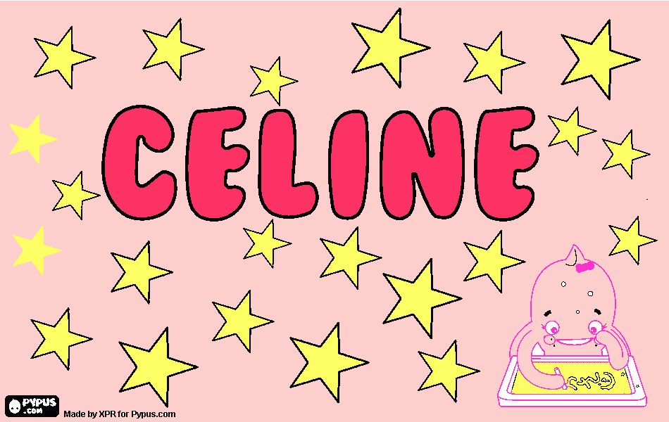  celine,nombre frances para colorear