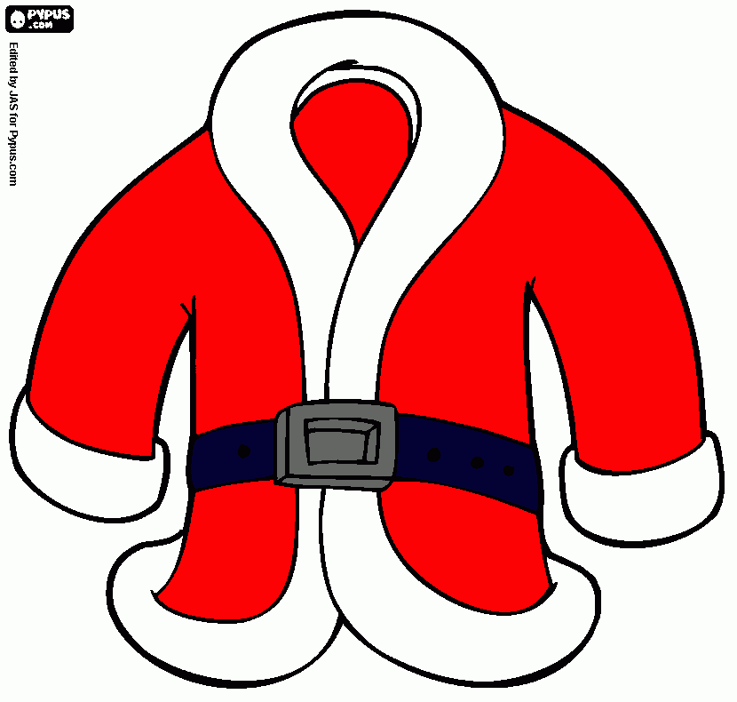 chaqueta de santa para colorear