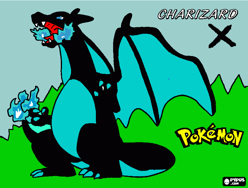 charizad x para colorear