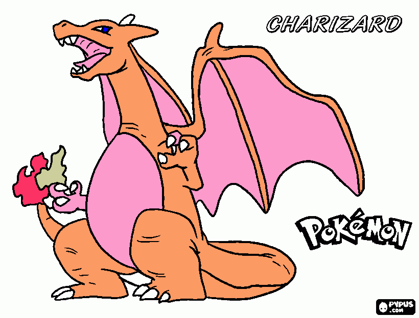 charzard para colorear