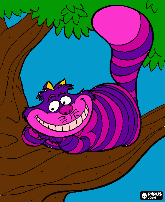 cheshire para colorear