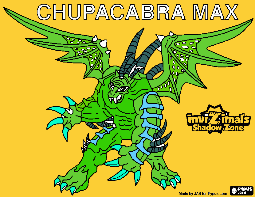 chupacabras max para colorear