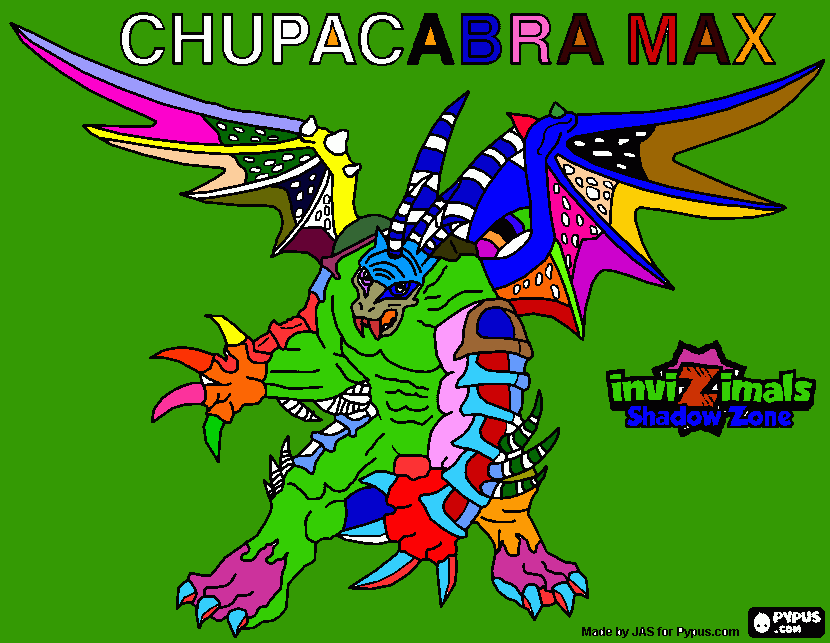 Chupacabras terminado para colorear