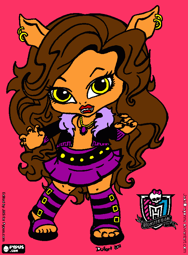 CLAWDEEN WOLF BEBE para colorear