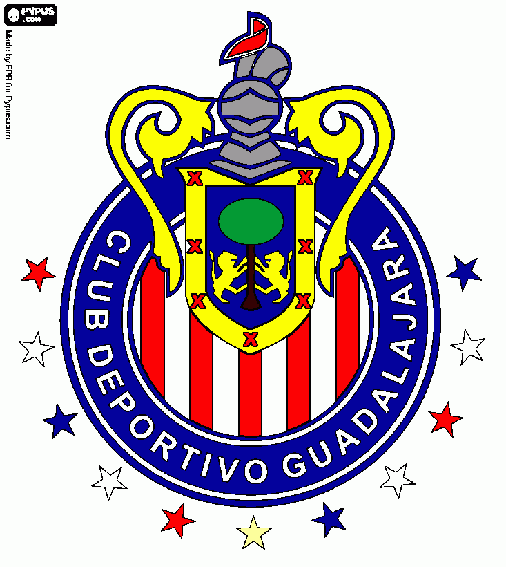 CLUB DEPORTIVO GUADALAJARA para colorear