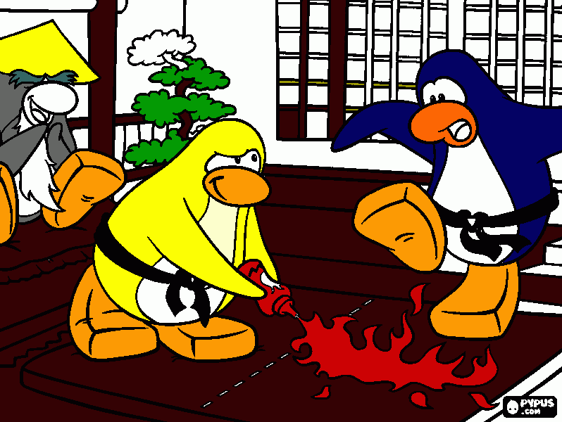  clubpenguin para colorear