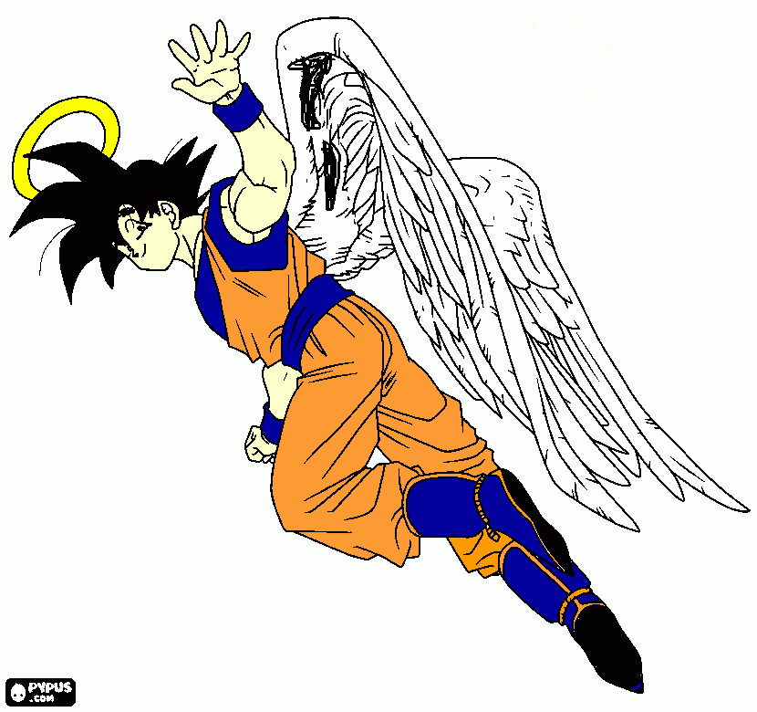 COKU COMO ANGEL para colorear