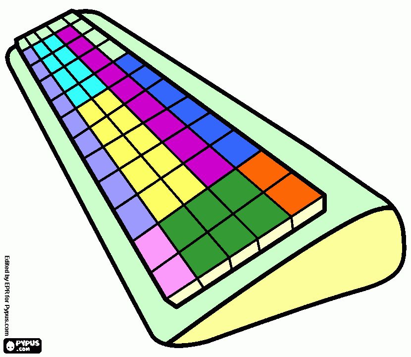 Colorear un teclado para colorear