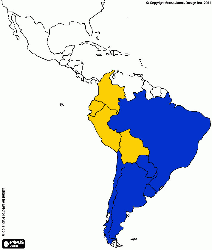 Comunidad Andina de Naciones para colorear