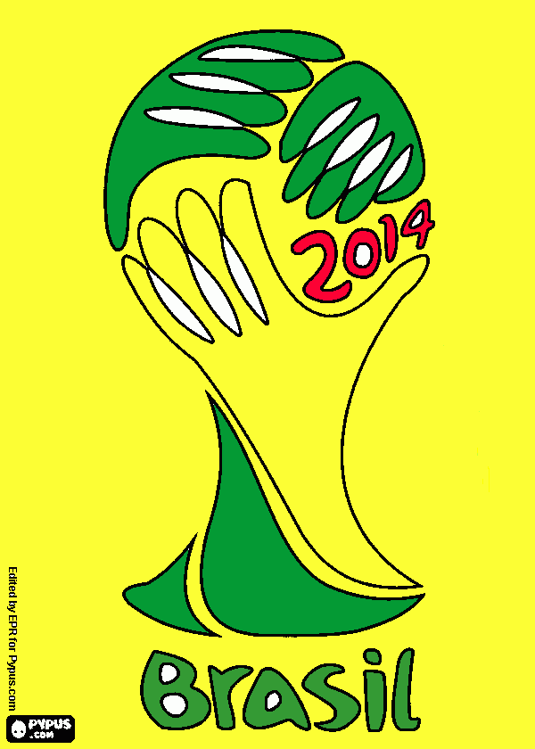 copa brasil 2014 para colorear