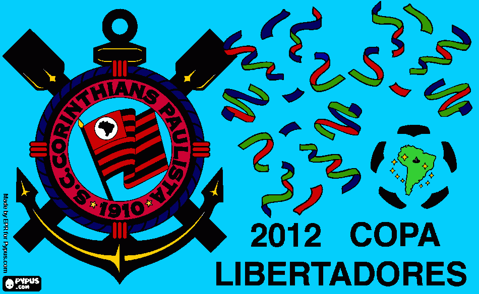 copa libertadores para colorear