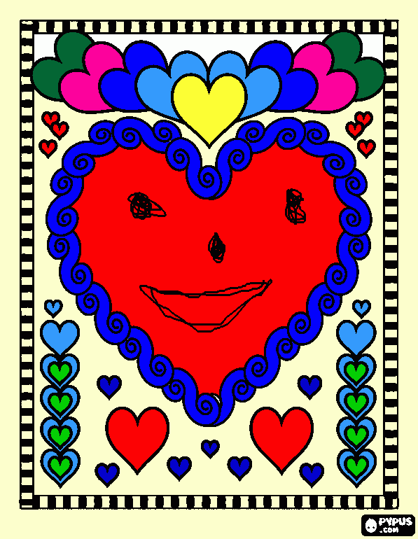 CORAZONES EN DISEÑO para colorear