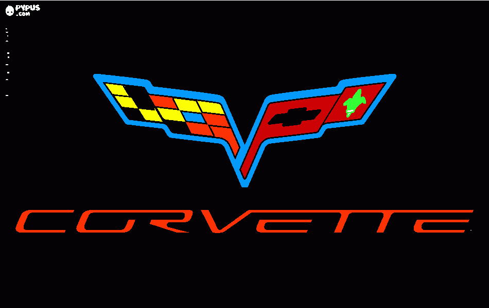 corvette para colorear