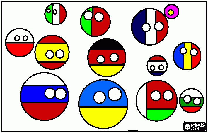 countryballs para colorear