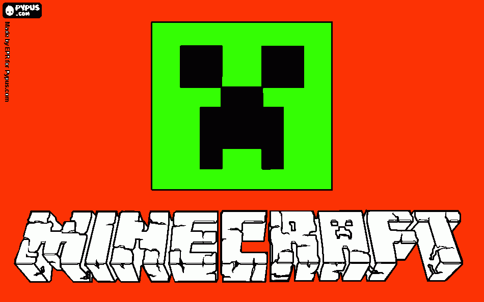 creeper para colorear