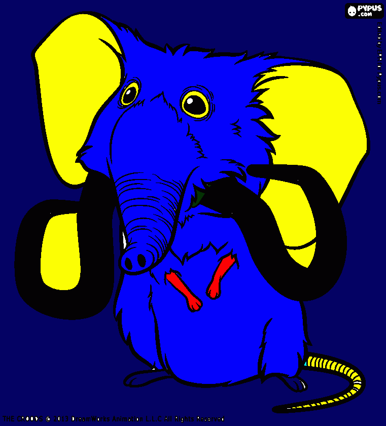 croods elefante para colorear