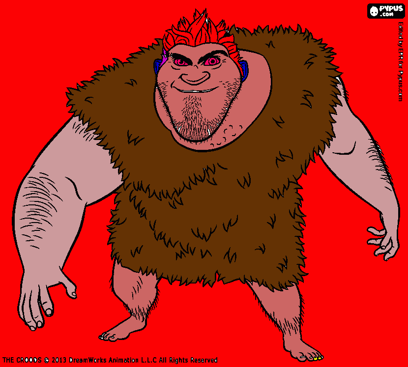 croods padre para colorear