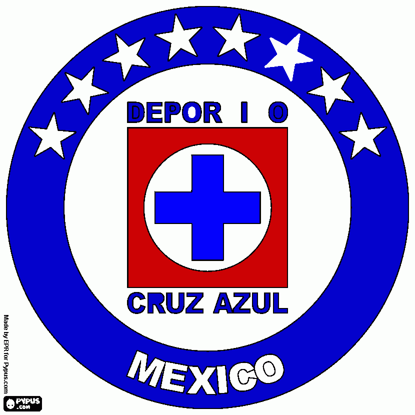 cruz a para colorear