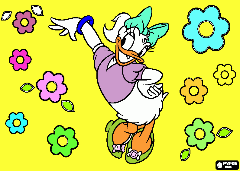 DAISY FLORES para colorear