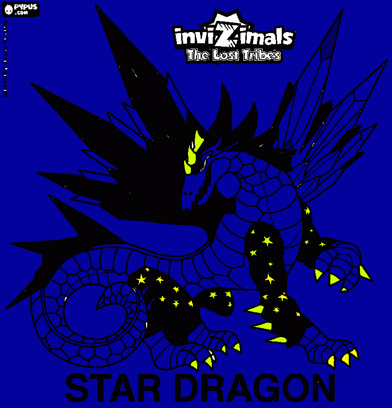 darc star dragon para colorear