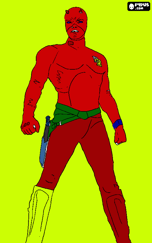 daredevil para colorear