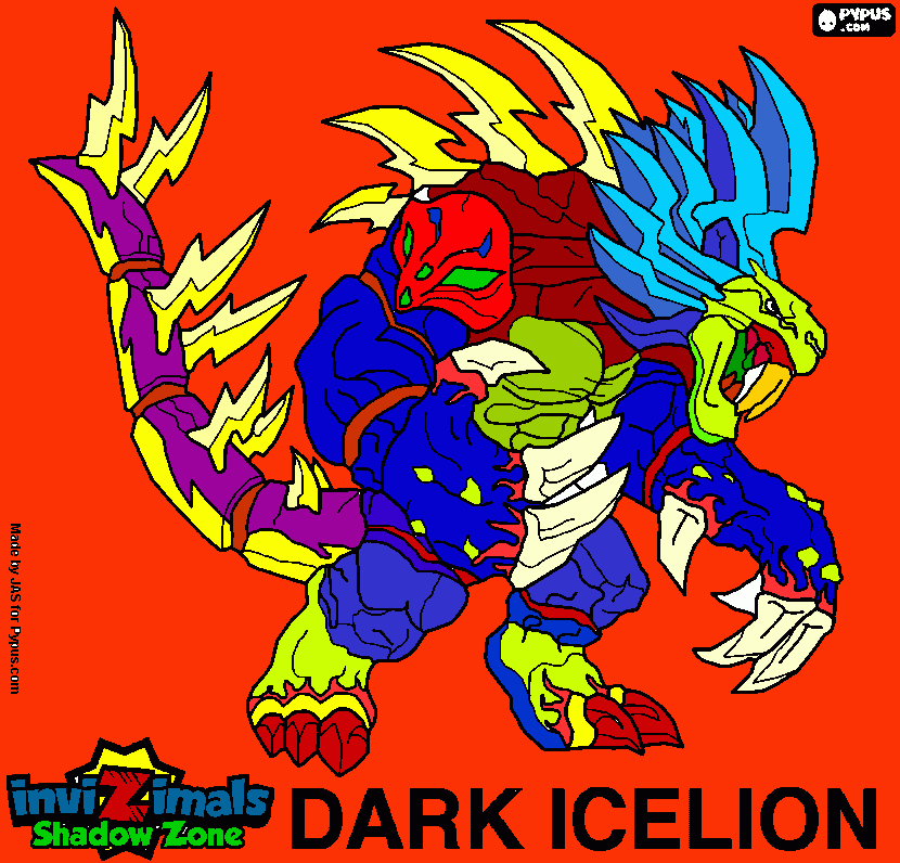 dark ice lion para colorear