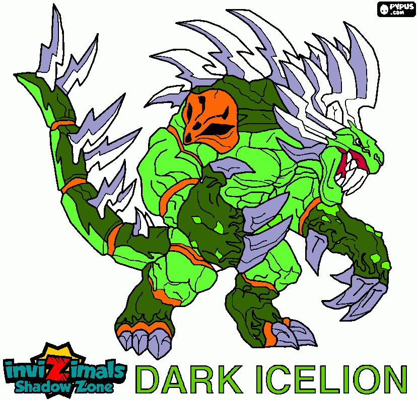 dark icelion para colorear