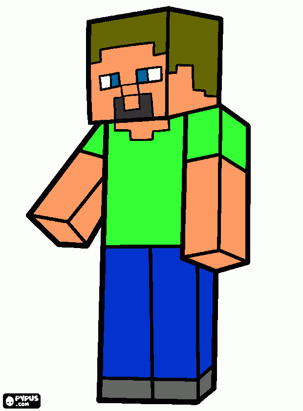 de bauti nombre de personaje steve para colorear