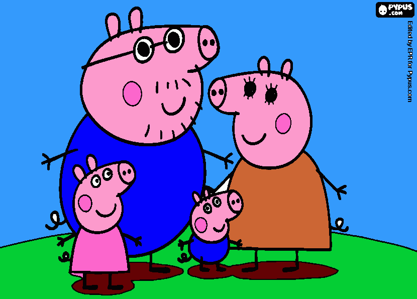 de  peppa para colorear